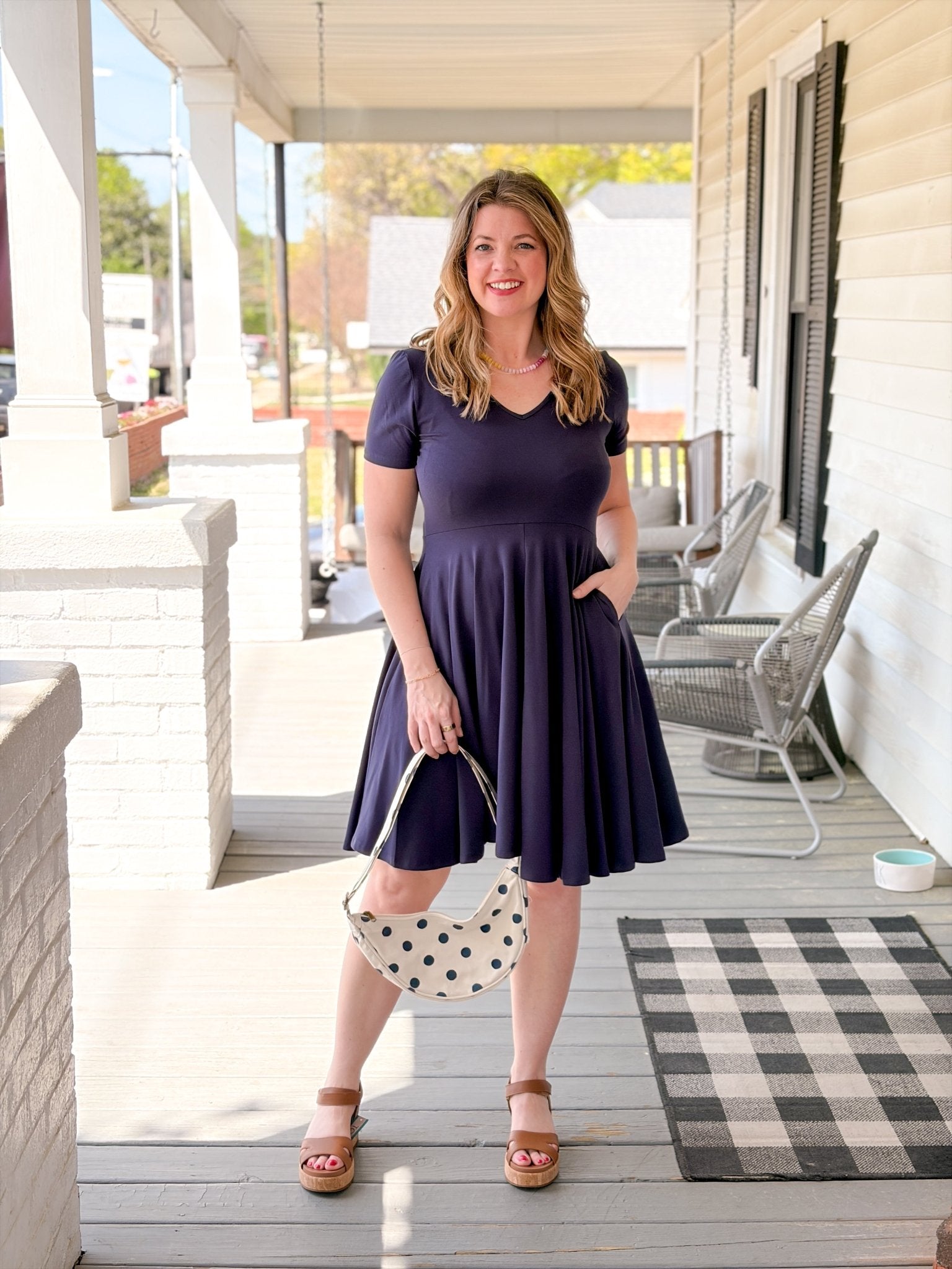 Rose & Lee Co Adina Dress, Navy Casual Dresses