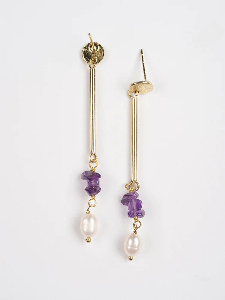 Amethyst Stone Earrings Apex Ethical Boutique