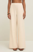 wide leg white linen pants with elastic waist