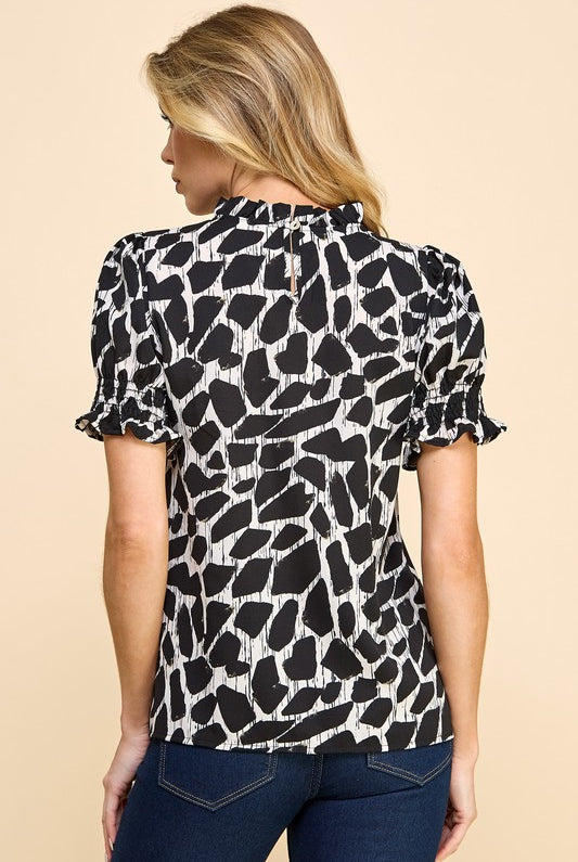 Animal Print Work Blouse Apex Ethical Boutique
