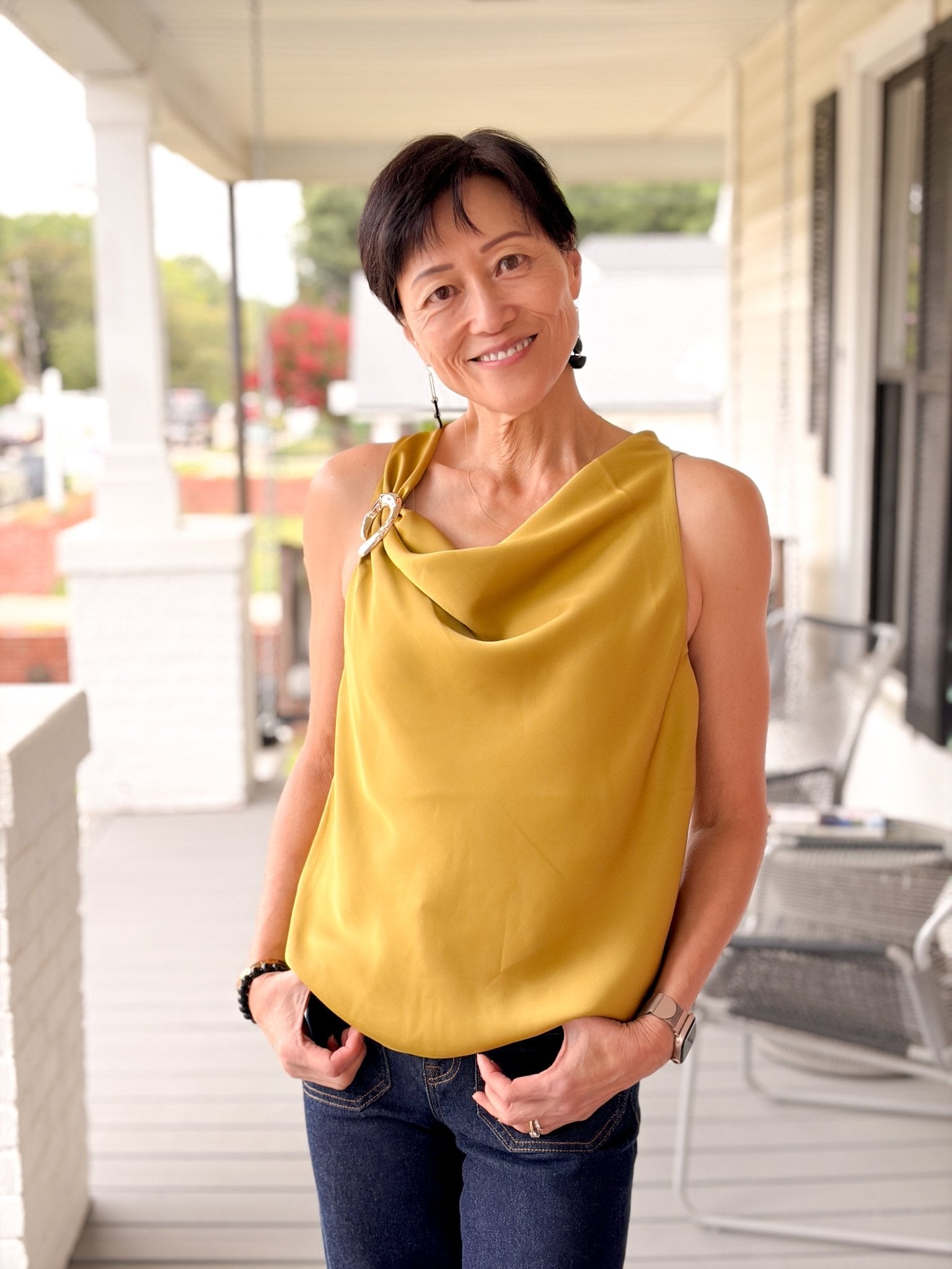 Rose & Lee Co Arely Tank, Chartreuse Tanks