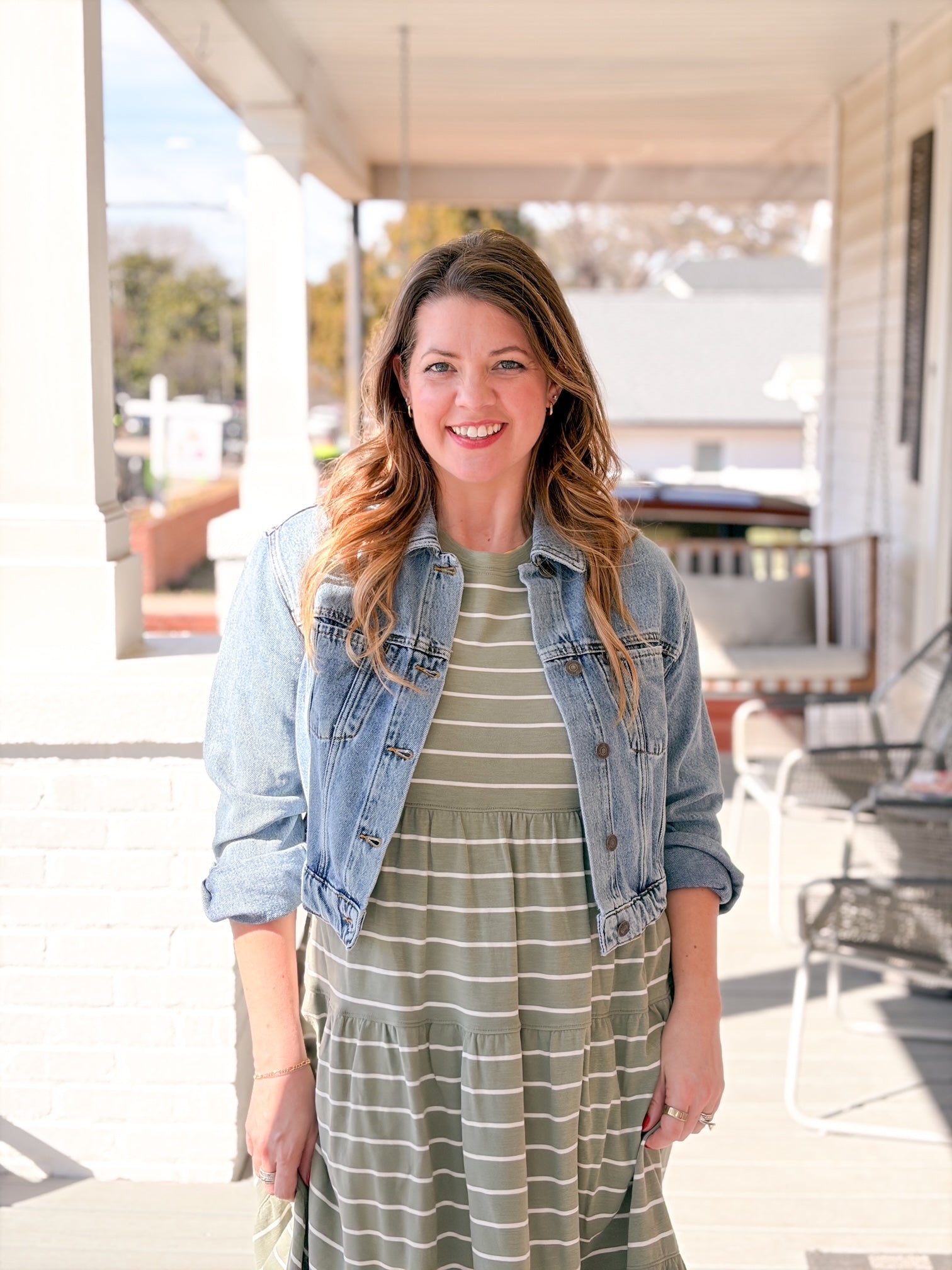 Medium Blue Cropped Denim Jacket