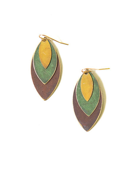 Autumnal Leaf Earrings Ethical Boutique Apex NC