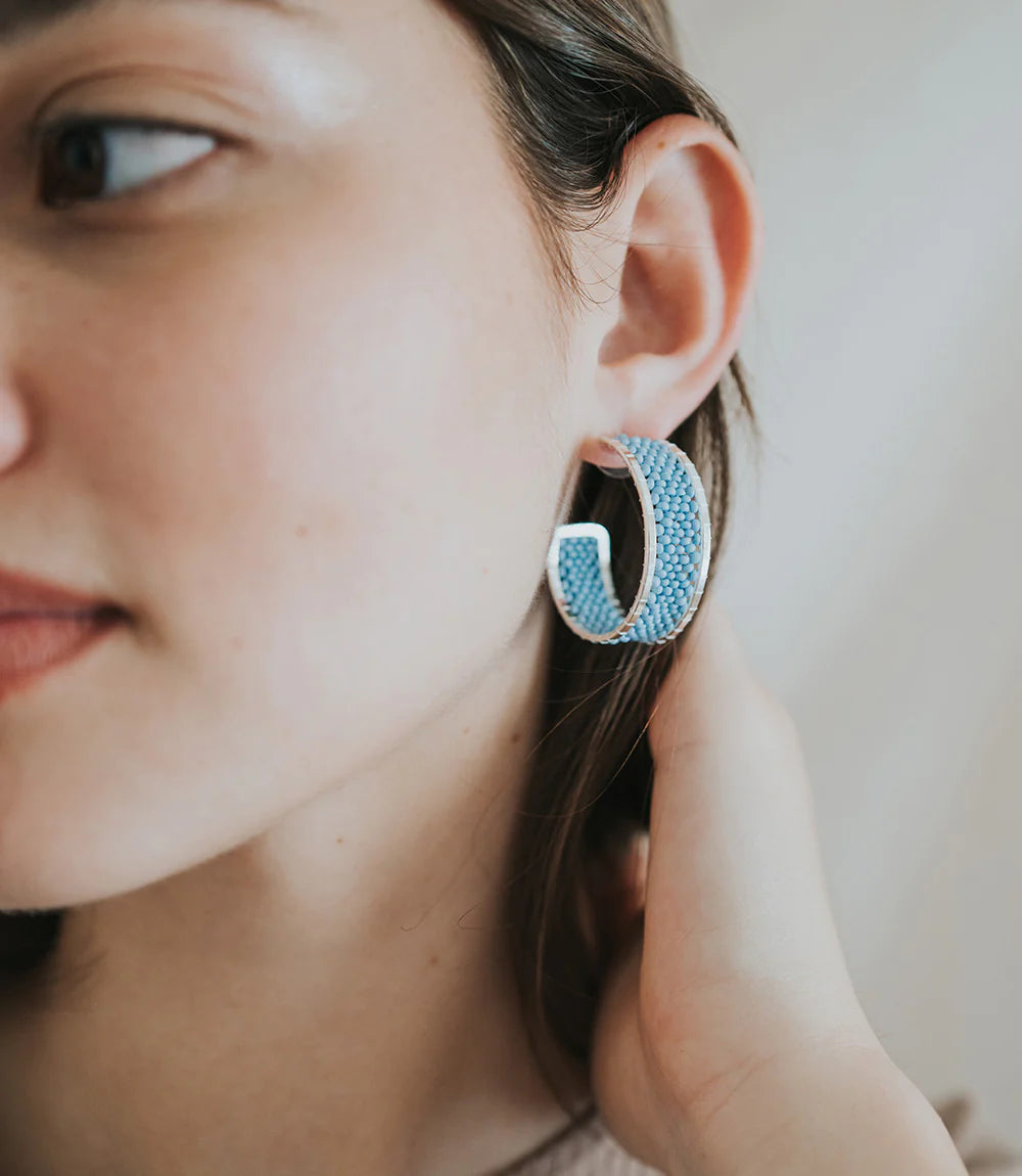 Beaded Hoop Earrings Apex Ethical Boutique