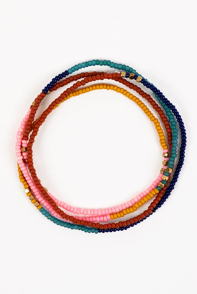 Beaded Stretch Necklace/Wrap Bracelet Apex Ethical Boutique