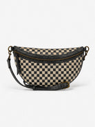 Rose & Lee Co Berkeley Basketweave Belt Bag, Black/Tan Bags