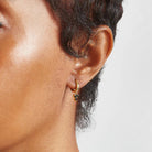 Rose & Lee Co Black CZ Huggies Earrings