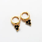 Rose & Lee Co Black CZ Huggies Earrings