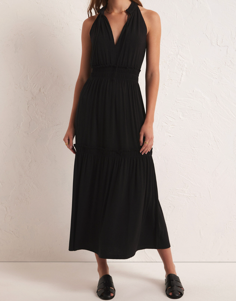 Black Collared Neck Dress Apex Ethical Boutique