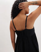 Black Linen Sleeveless Maxi Dress