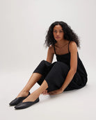 Black Linen Sleeveless Maxi Dress