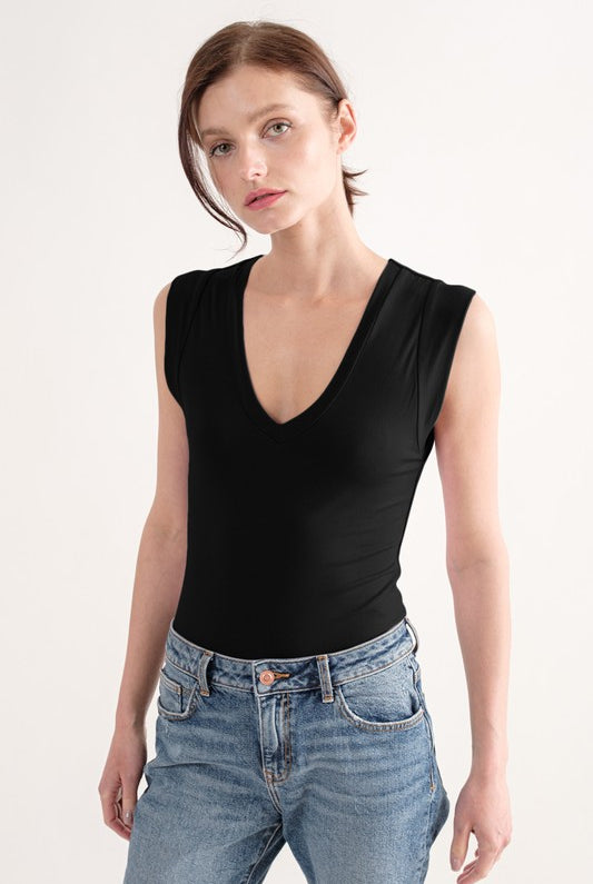 Black Sleeveless Bodysuit Apex Ethical Boutique