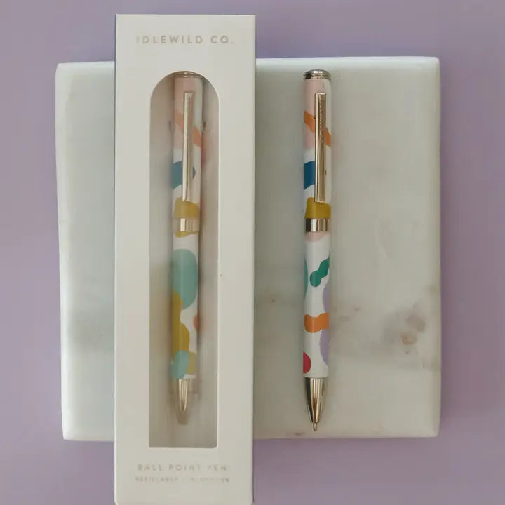 Colorful design on a white background ballpoint pen