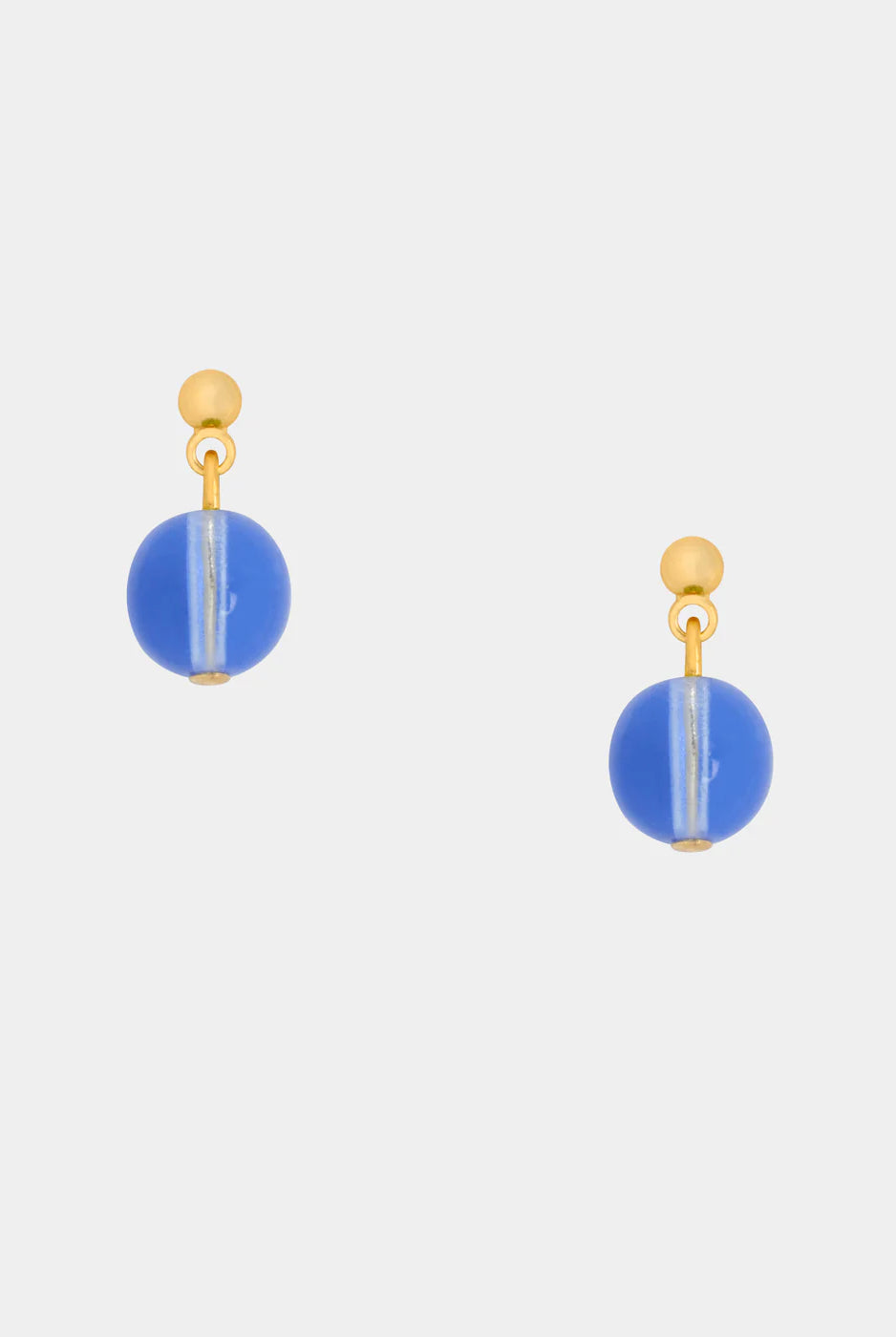 Blue Glass Bead Earrings Apex Ethical Boutique