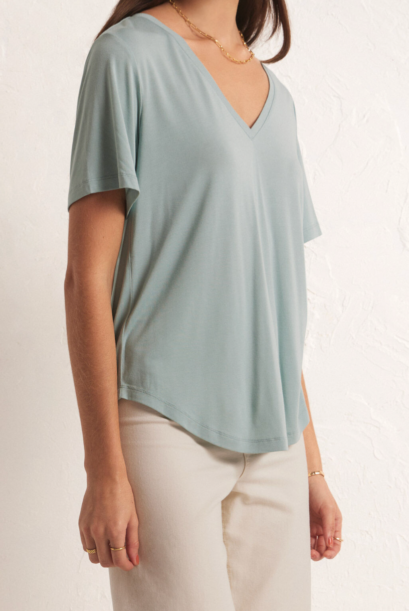 Blue Green Short Sleeve Tee Apex Ethical Boutique
