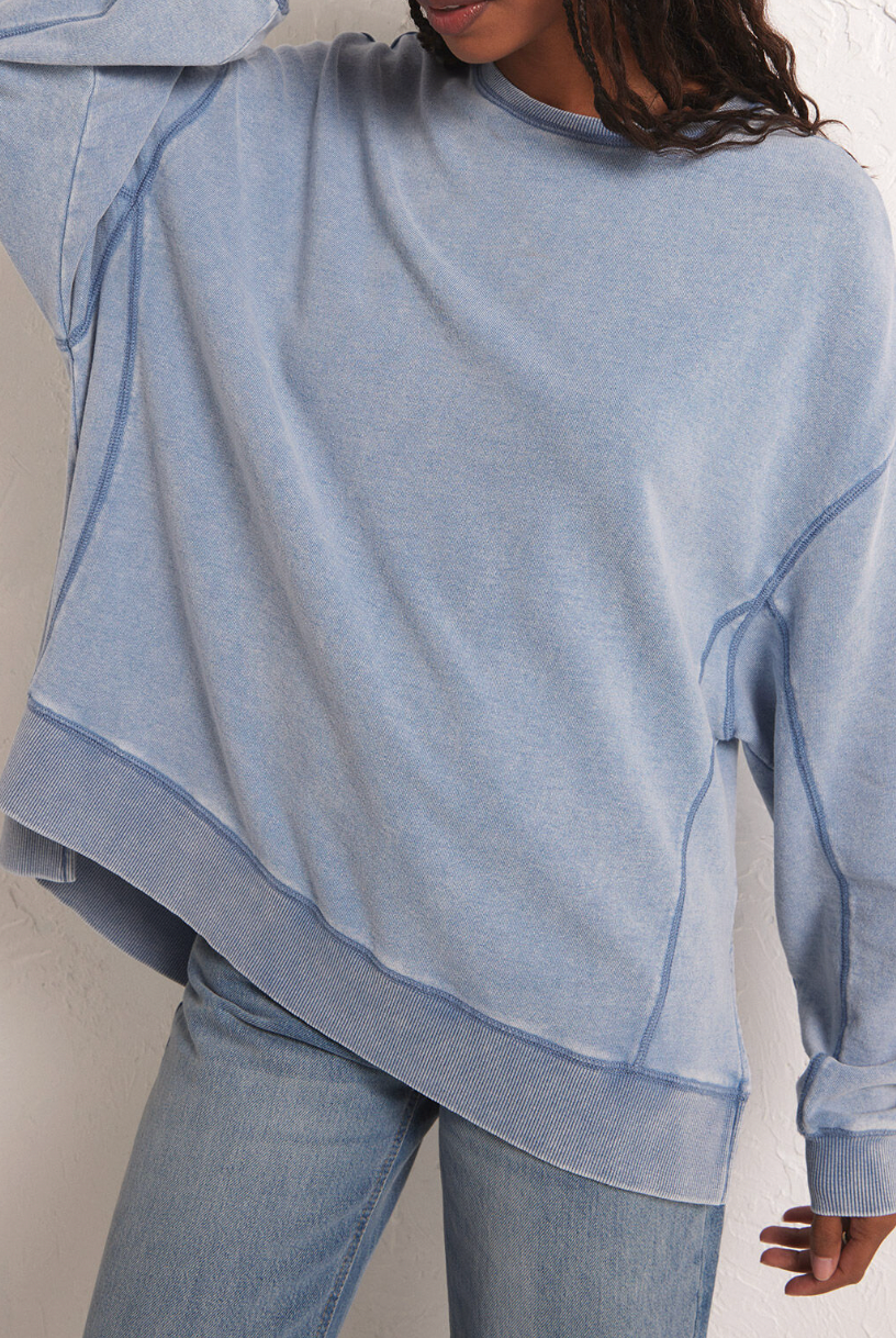 Blue Knit Pullover Apex Ethical Boutique