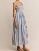 Striped Midi Sleeveless Dress