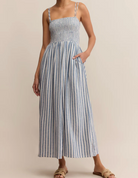 Striped Midi Sleeveless Dress