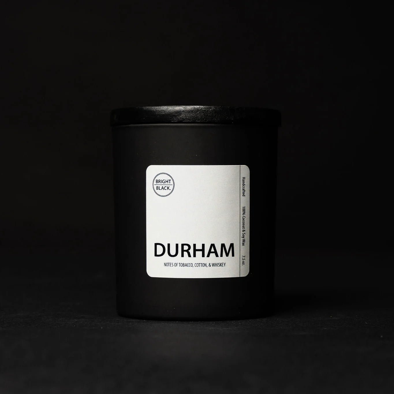Rose & Lee Co Bright Black Candle, Durham Scent, 7.5oz Candles