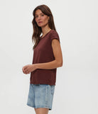 Brown Casual Short Sleeve Tee 