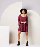 Burgundy Flowy Dress Apex Ethical Boutique