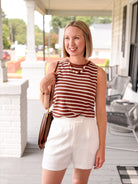 Rose & Lee Co Campari Tank, Clay Stripe by Sanctuary Tanks