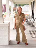 Rose & Lee Co Carson Jumpsuit, Olive Jumpsuit