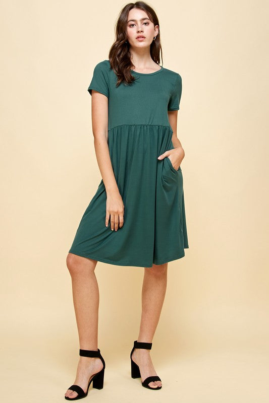 Casual Hunter Green Dress Apex Ethical Boutique