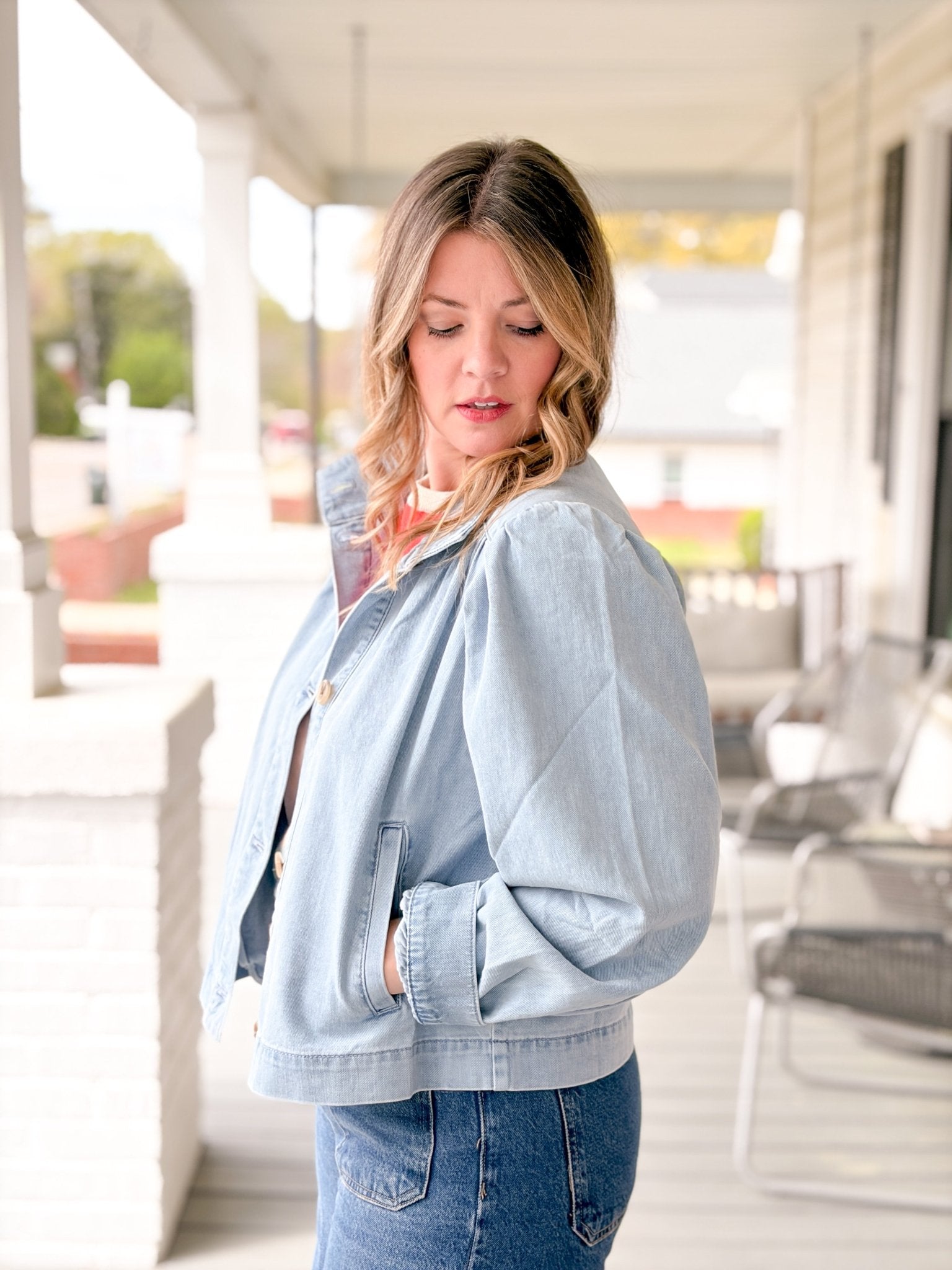 Rose & Lee Co Charlotte Denim Jacket, Whisper by Sanctuary Jackets