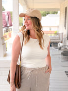 Rose & Lee Co Chaya Top, White Work Tops