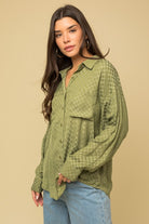 Checkered Blouse Apex Ethical Boutique