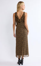 Cheetah Printed Maxi Event Dress
