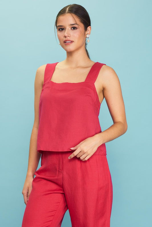 Cherry Red Tank Top Apex Ethical Boutique
