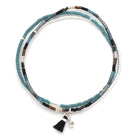 Chromacolor Miyuki Bracelet Trio, Black Multi/Silver