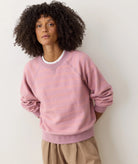 Lilac/Orange Striped Reversible Sweatshirt