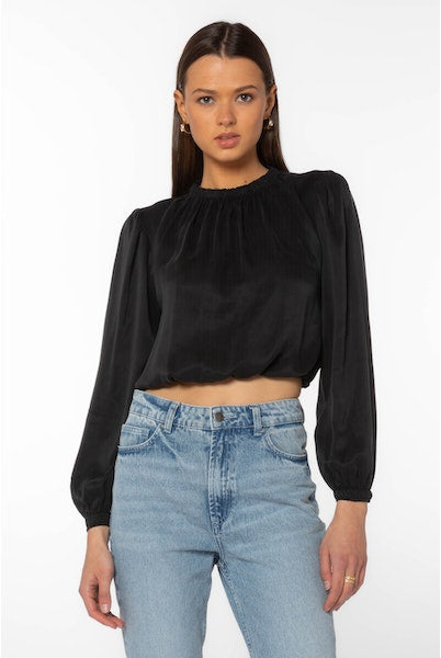 Cropped Long Sleeve Top Apex Ethical Boutique