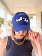 Rose & Lee Co DURHAM Arched Cotton Dad Hat, Blue Accessories