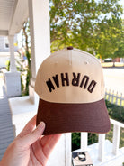 Rose & Lee Co DURHAM Upside Down Hat, Brown/Cream Accessories