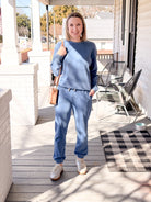 Indigo Blue Mineral Wash Joggers