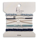 Blue Hair Tie Bracelet Set