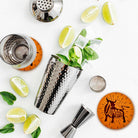 Durham NC Leather Retro Coaster