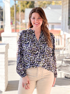 floral long sleeve top 