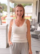 Rose & Lee Co Eve Lace Tank, Sandstone by Z Supply Tanks
