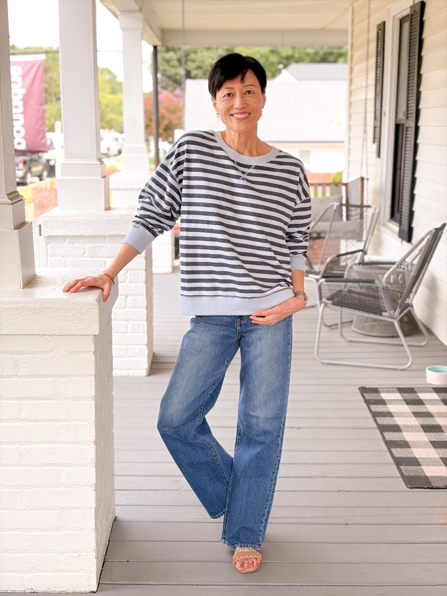 Rose & Lee Co Everyday Striped Crewneck, Eclipse by Z Supply Sweatshirt & Hoodies