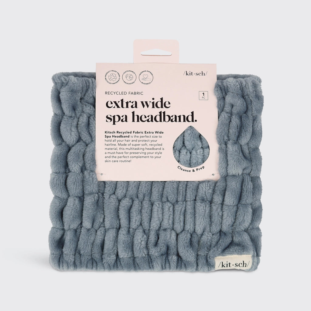 Extra Wide Spa Headband - Misty Blue Apex Ethical Boutique