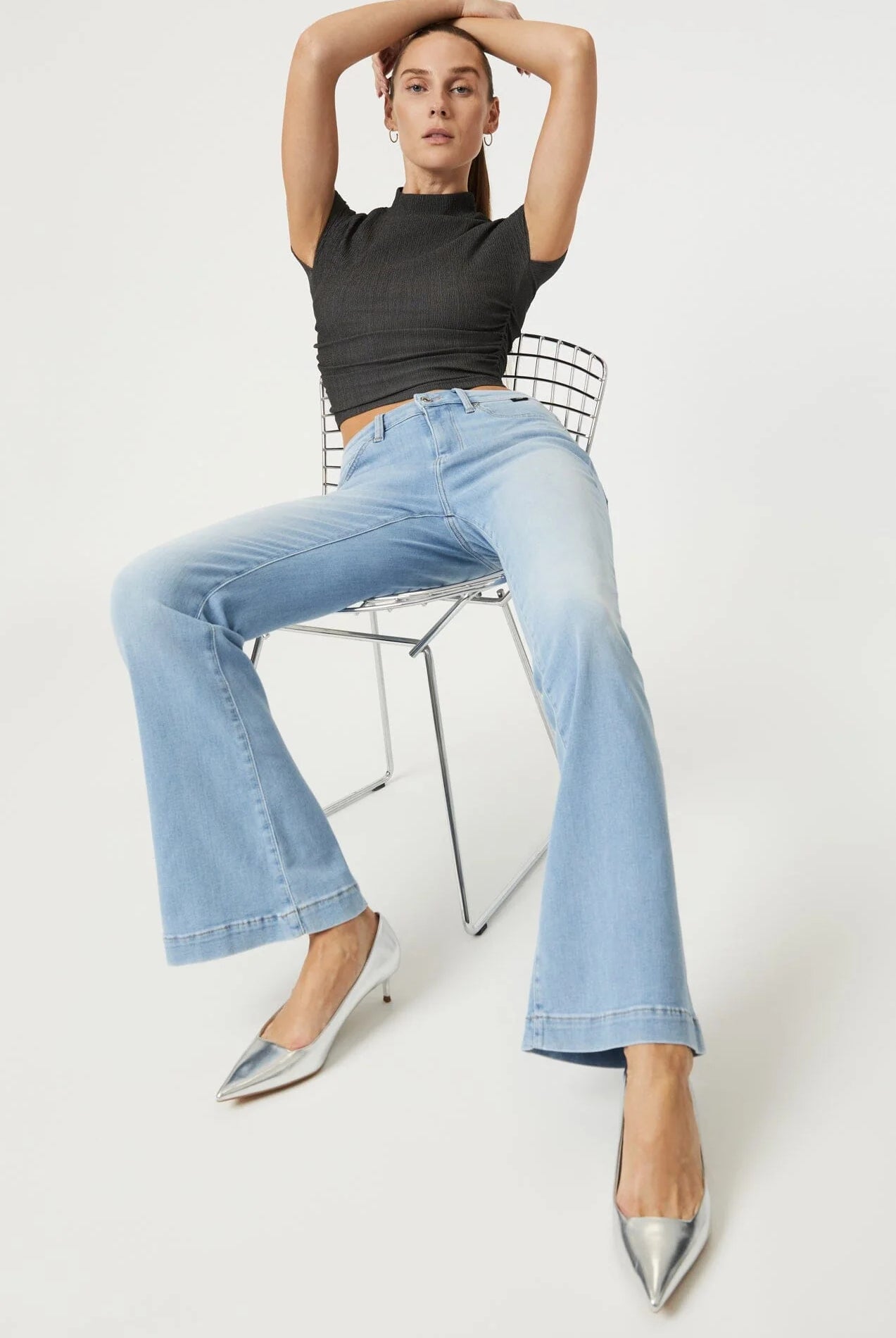 Flared Light Blue Jeans Apex Ethical Boutique