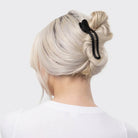 Rose & Lee Co Flat Lay Curved Claw Clip 2pc, Black & Tortoise Hair