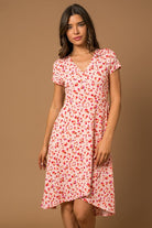 Floral Blush Wrap Dress Apex Ethical Boutique