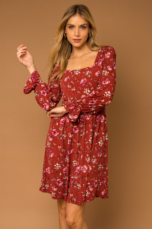Floral Long Sleeve Dress Apex Ethical Boutique