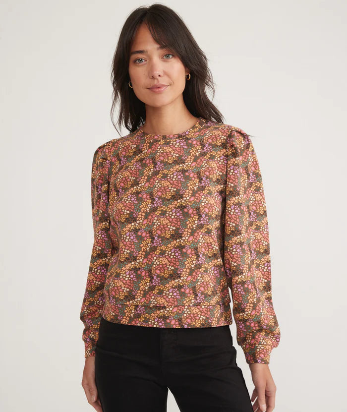 Floral Puff Sleeve Sweatshirt Apex Ethical Boutique